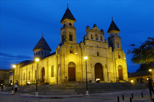 Church of Guadelupe in Granada at night