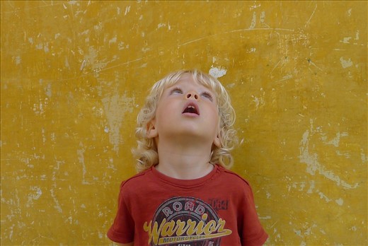 Looking up at bubbles!