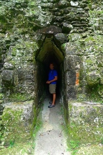Cool passageway through the ruin