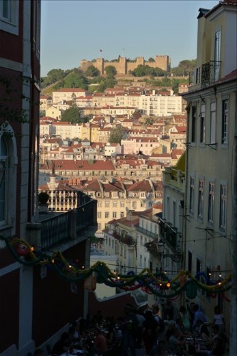 First night in Lisbon - dinner with view of the castle