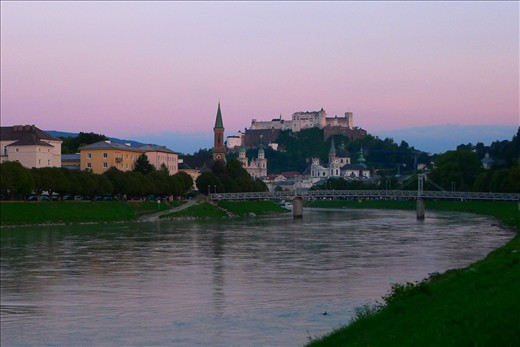 Salzburg at sunset