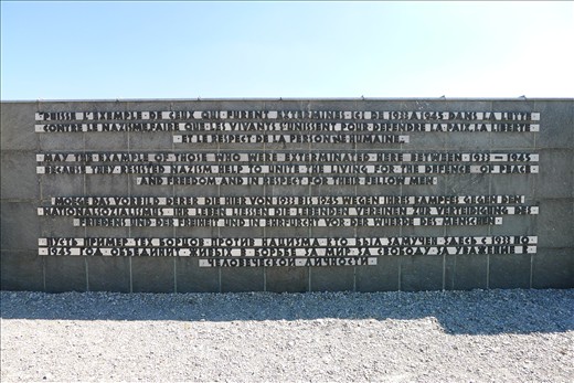 Tribute wall in Dachau