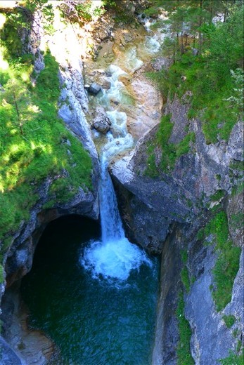 Incredible waterfall behind Castle