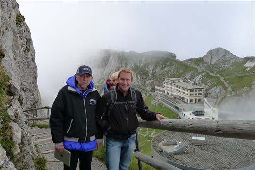Looking down onto the Pilatus Hotel