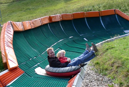 HUGE inner tube slide on Pilatus - Don't look Grandmas