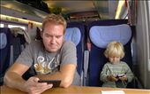 Like Father like Son - both engrossed in their electronics on train to Luxembour: by ccandj6monthsaway, Views[414]