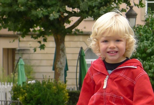 Just because he's cute in his rain coat