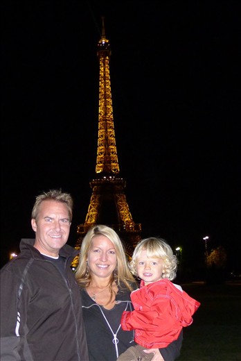 First night in front of Eiffel Tower