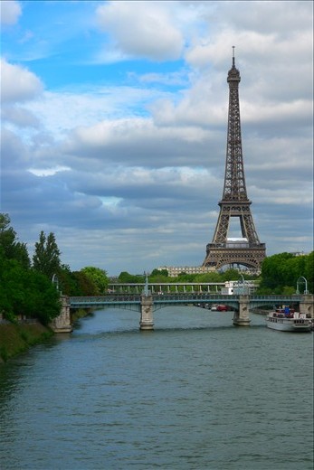 The Eiffel Tower beyond the Seine