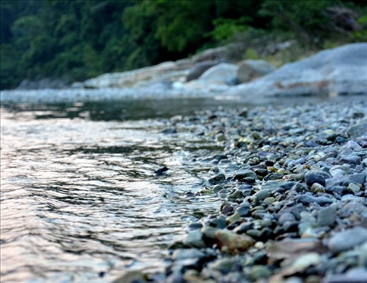 May 2013. A Light sparks with a meeting of two halves.Rio Cangrejal, Honduras
