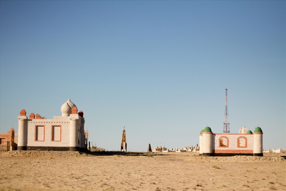 Cimetery in the Steppe, Near Aral, Kazakhstan