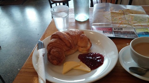 Giant croissant for breakfast.