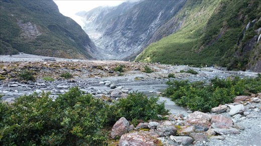 First sight of the glacier