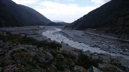 View from where I stopped to eat lunch. The glacier is behind me.