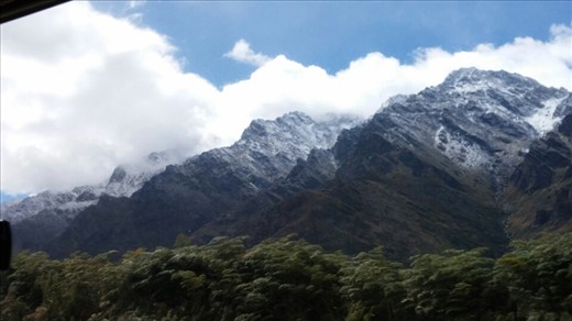 Mountains with snow near Queenstown
