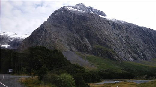 View of a rock face from the bus