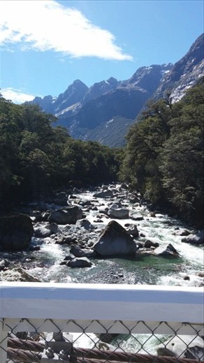 Amazing river with giant boulders