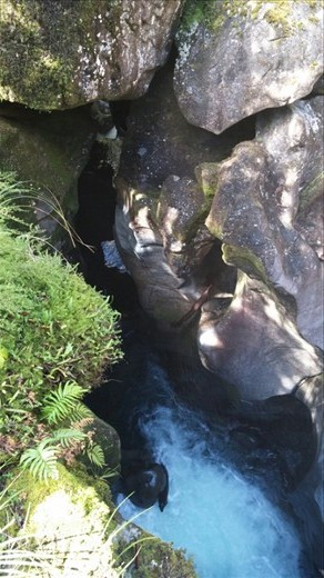 bottom of the crevice