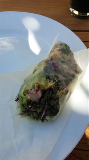 Oh so yummy veg wrap! Just a touch of salt put this one over the edge for me.