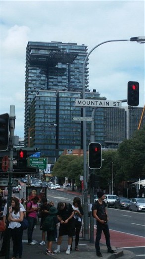 Check out the cantilevered platform on this building