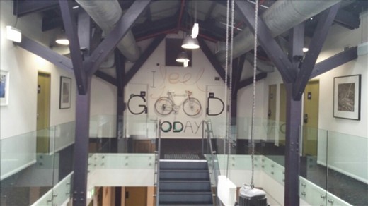 Some nice bicycle art at my hostel