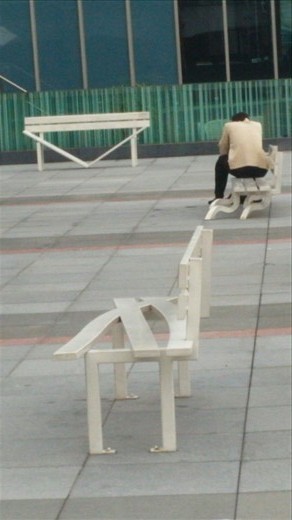 Look closely- even they're benches are sculptural