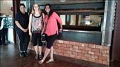 Anu and Shreya, the girls on the tour with me, in front of original oven at the great eastern hotel bakery: by cfitchey, Views[400]