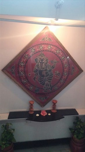 Nice art art my hotel of Ganesh, the Hindu God. 