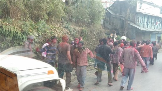 Today was actually Holi celebration. Yesterday was an extra day they added because it was a Sunday.