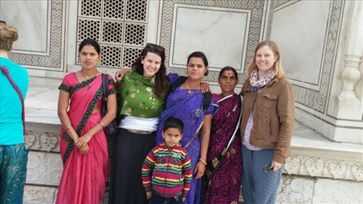 Some of the people visiting the Taj.