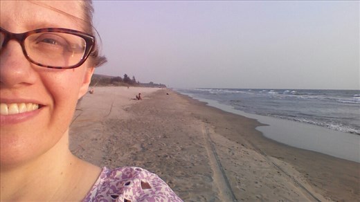 The beach was just at the edge of the property. Beautiful warm water and not too much waves.