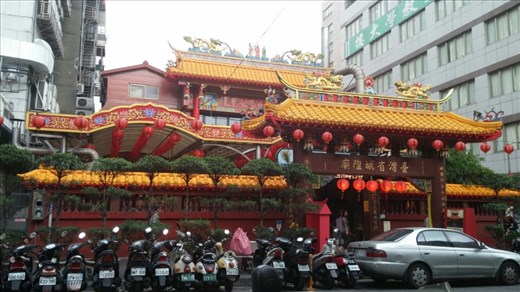 My first Taoist temple- in government district of Taipei
