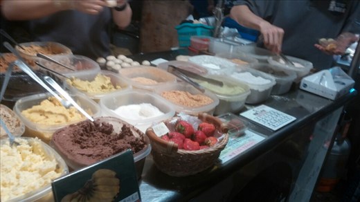 Mochi station at the street market