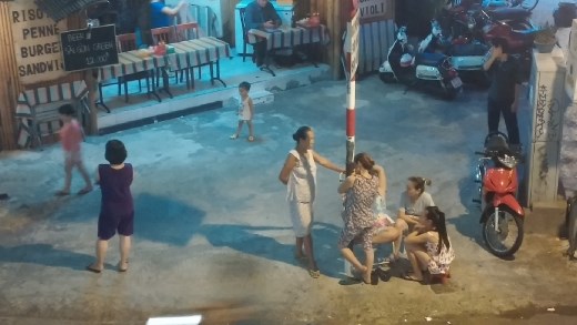 Local women enjoying the evening in the street