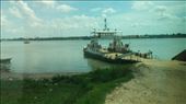 The ferry that will take the bus across the river into Cambodia: by cfitchey, Views[170]
