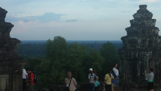 View from atop a small temple complex up on a mountain