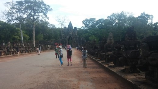 The walk to another temple complex took us through this gate