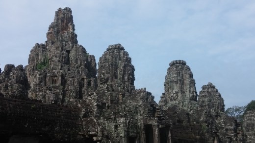 As you can see, actual faces are built into the temple - these are meant to be faces of Buddha