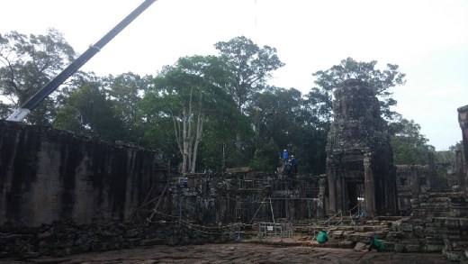 They are still in the process of rebuilding this temple