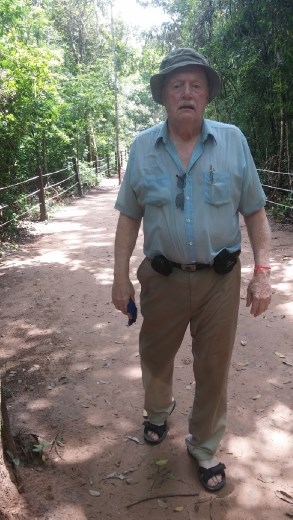 Poor Dad had literally sweat through his clothes after 6 hours on the move. We started at 5:30 am. This is him at 11:30 am. 