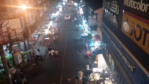 Food stalls on the street where we stayed