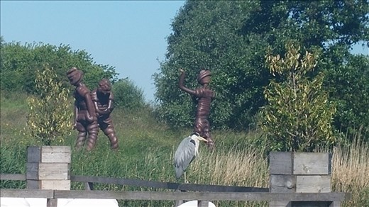 Three man meadow - along a path in the park