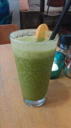 My first mango spinach smoothie