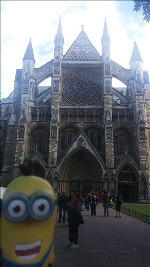 Photo bombed at Westminster Abbey