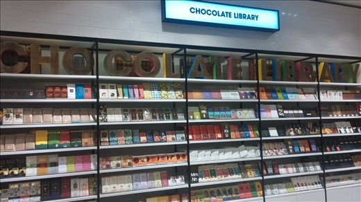 Chocolate bar display at Selfridge's