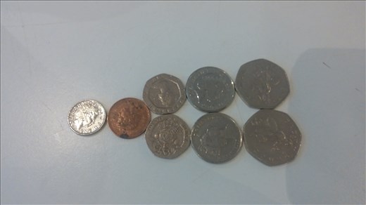 So many coins it was hard to figure them out.