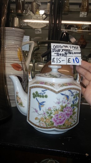 Shopping for a tea pot.