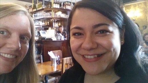 Liz and I check out a pub.