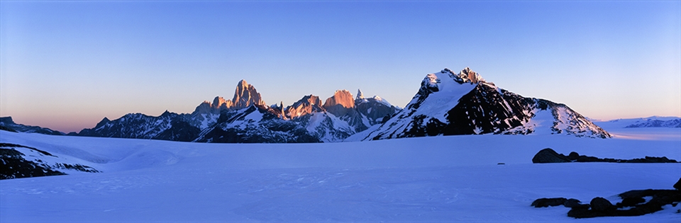 Punctuated by massifs, this expanse of ice is the beating heart of Patagonia.