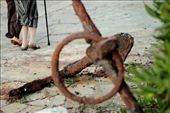 An old rusty anchor and two greek women passing by: by chared, Views[385]